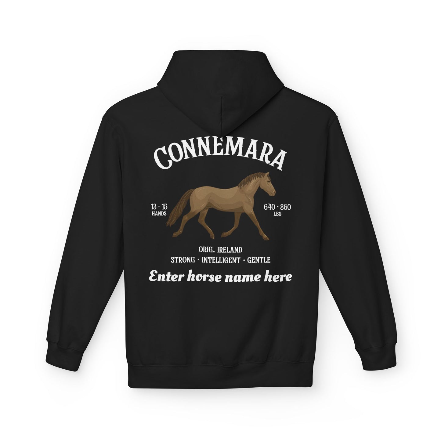 Connemara Horse Hoodie – Personalized Equestrian Sweatshirt