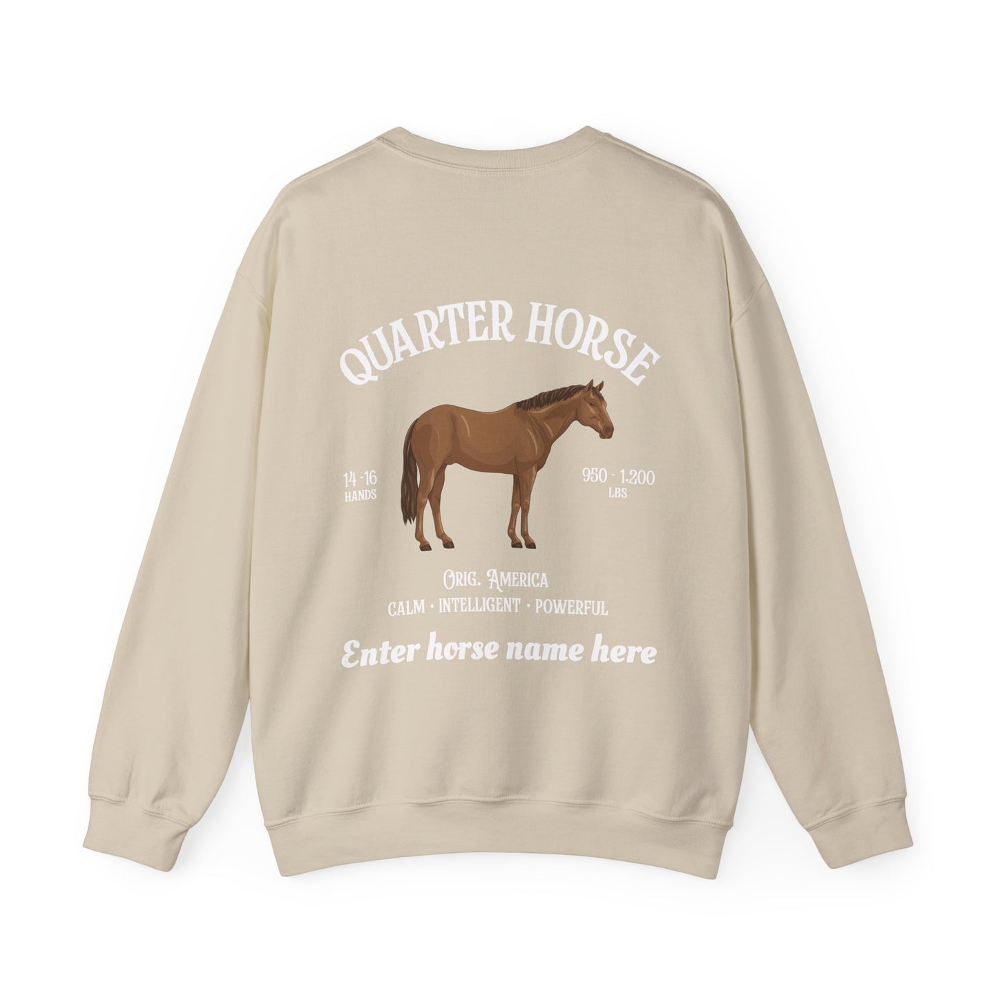 Quarter Horse Crewneck Sweatshirt — Personalized Graphic