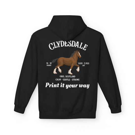 Clydesdale Horse Hoodie — Draft Breed Pullover