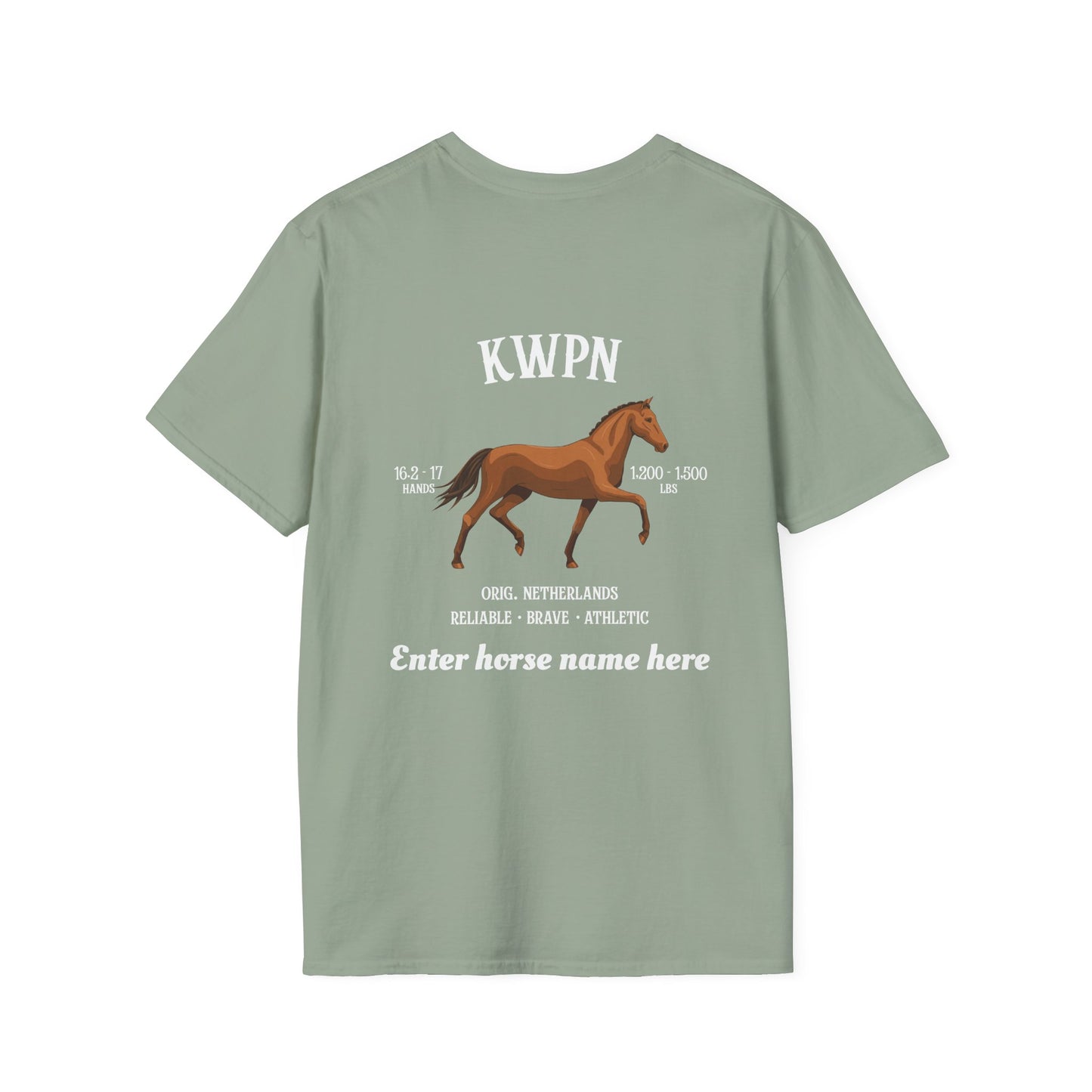 KWPN Horse Profile T-Shirt — Personalized Equestrian Tee