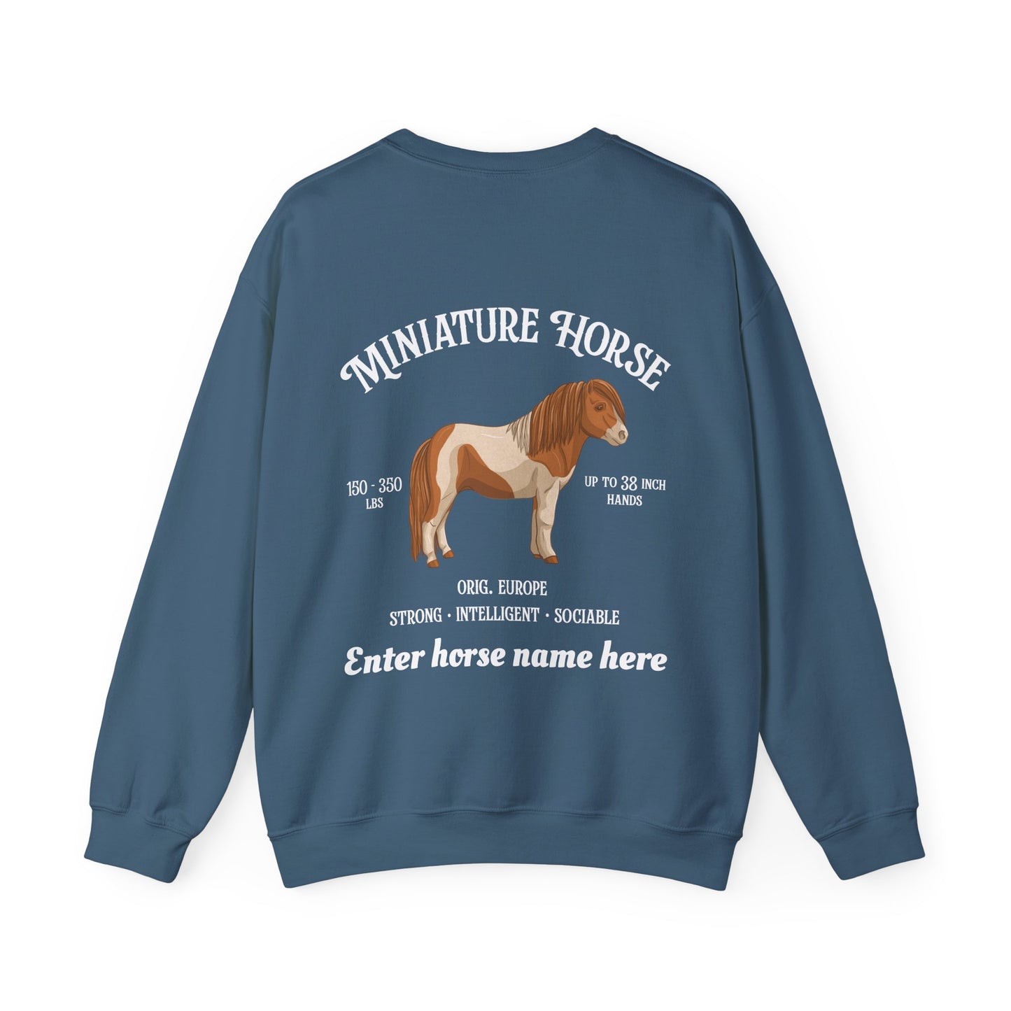 Miniature Horse Crewneck Sweatshirt — Personalized Design