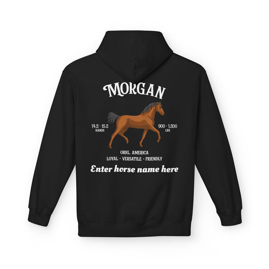 Morgan Horse Hoodie — Custom Name Equestrian Sweatshirt