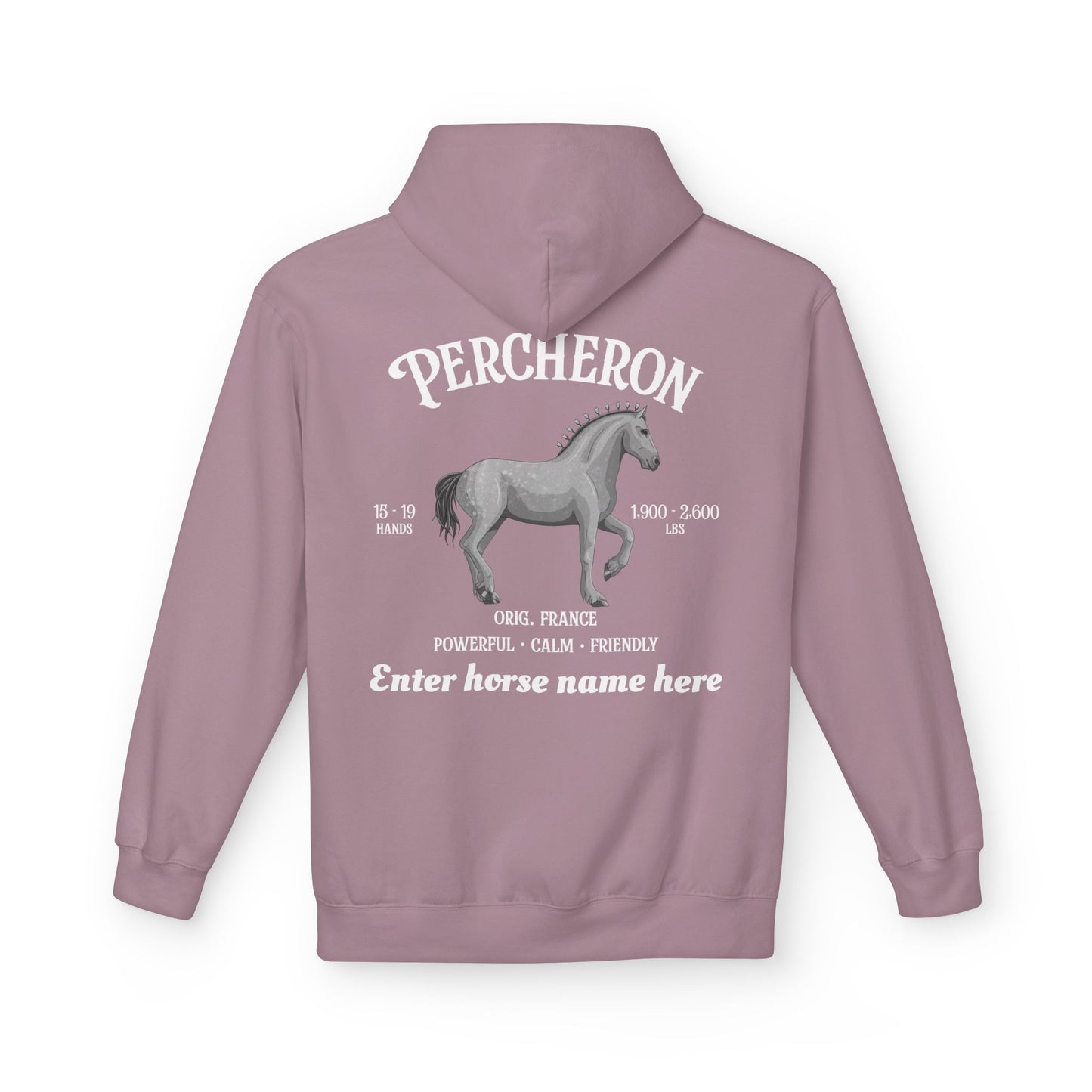 Percheron Horse Hoodie — Personalized Draft Horse Sweatshirt