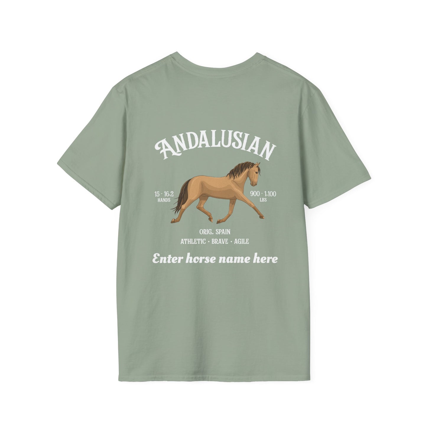 Andalusian Horse T-Shirt — Personalized Equestrian Tee
