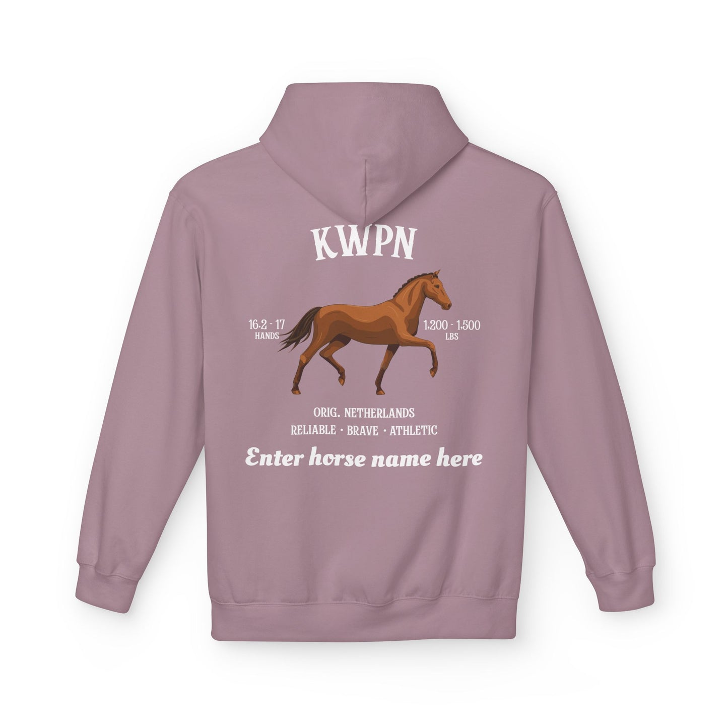 KWPN Horse Hoodie — Custom Name Equestrian Sweatshirt