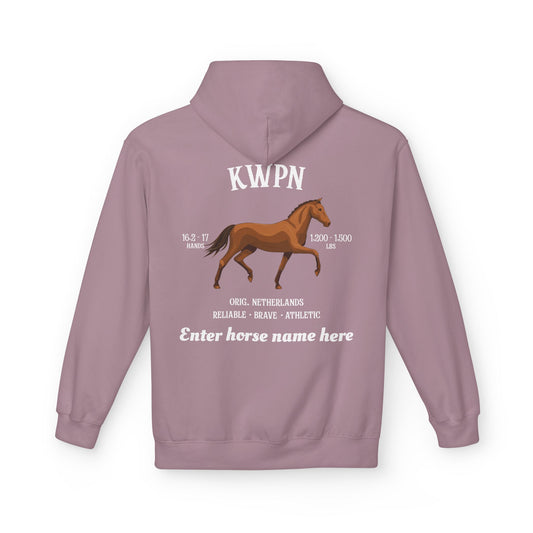 KWPN Horse Hoodie — Custom Name Equestrian Sweatshirt