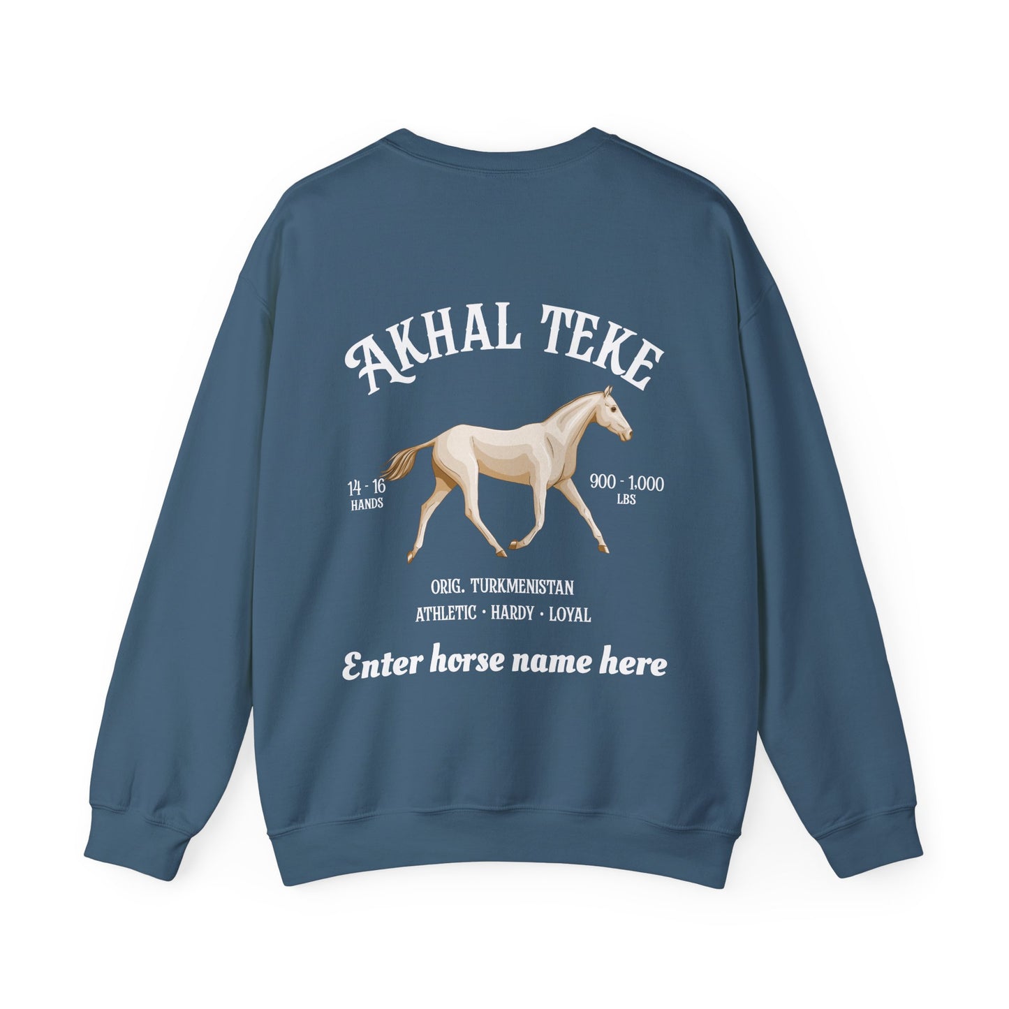 Akhal Teke Sweatshirt — Horse Breed Crewneck (Custom Name)