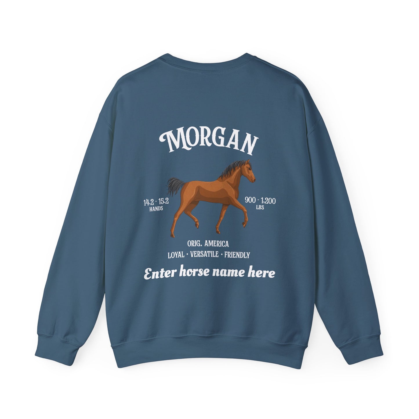 Morgan Horse Personalized Crewneck - Custom Name Equestrian Sweatshirt