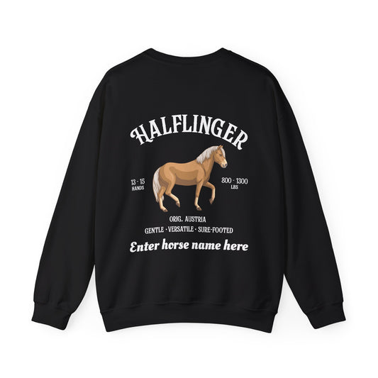 Halflinger Horse Sweatshirt — Personalized Equestrian Crewneck