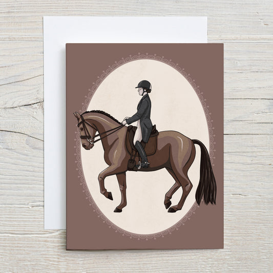 Dressage Silhouette 3 Greeting Card