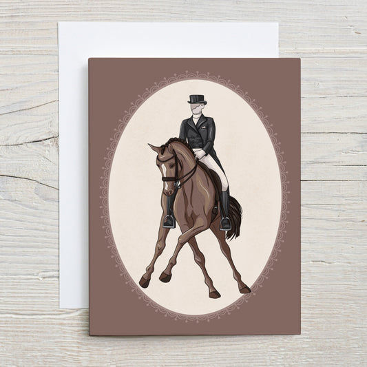 Dressage Silhouette 2 Greeting Card