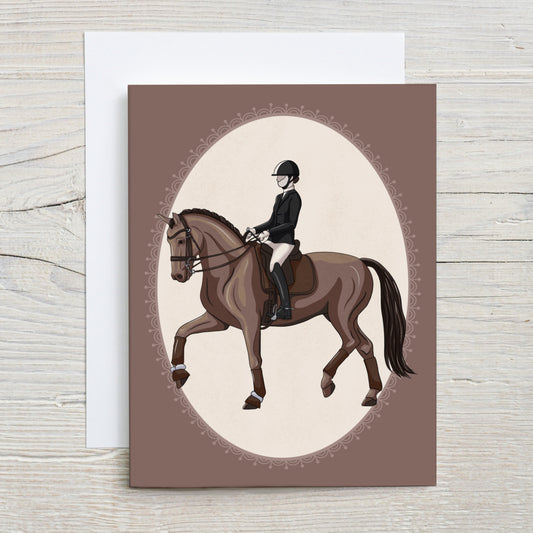 Dressage Silhouette 1 Greeting Card