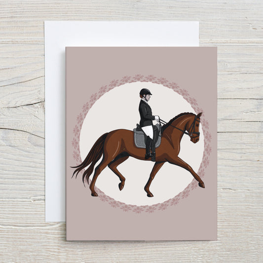 Eventing Trio Dressage Greeting Card