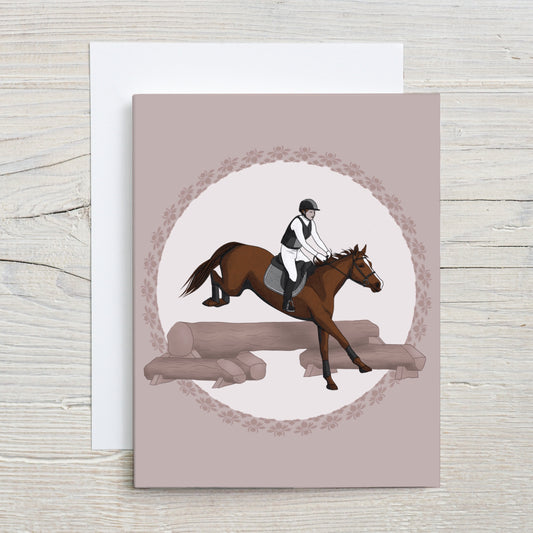 Eventing Trip Cross Country Greeting Card