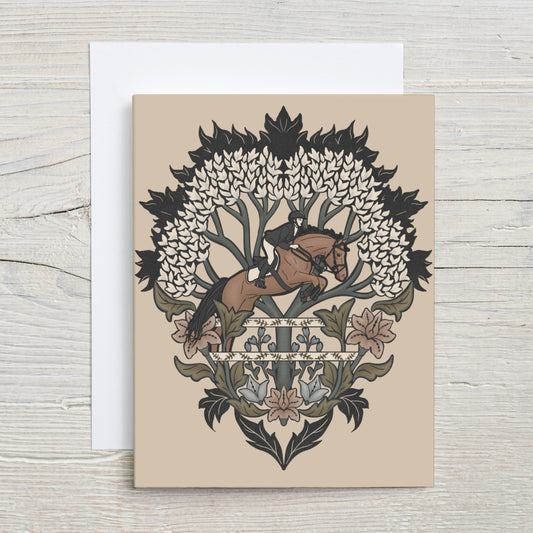 Eventing Tree Show Jump Greeting Card