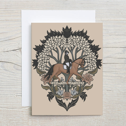 Eventing Tree Dressage Greeting Card