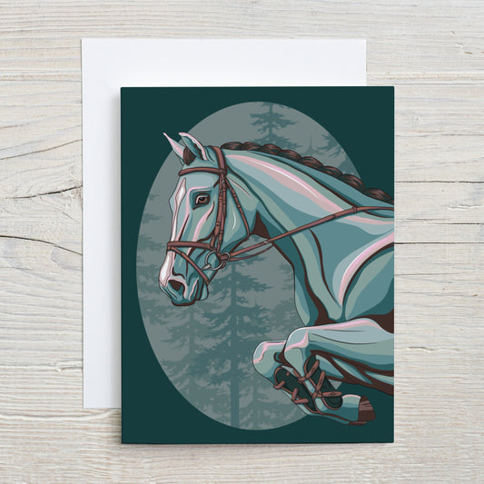 Turquoise Jump Greeting Card