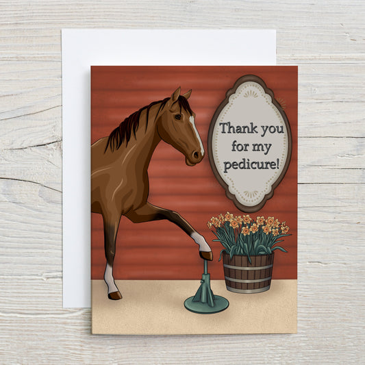 Thanks for my pedicure!  Greeting Card
