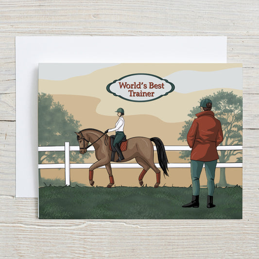Best Trainer Woman Greeting Card