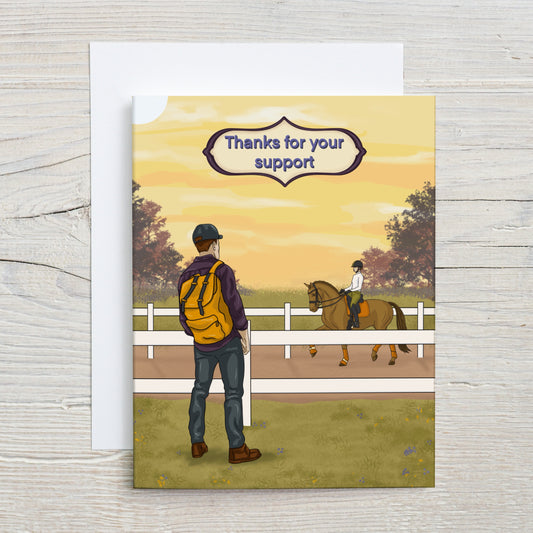 Thanks for your support Man Greeting Card