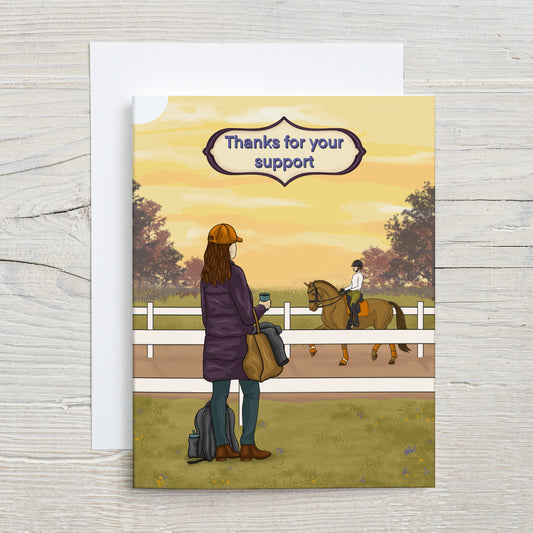 Thanks for your support Woman Greeting Card