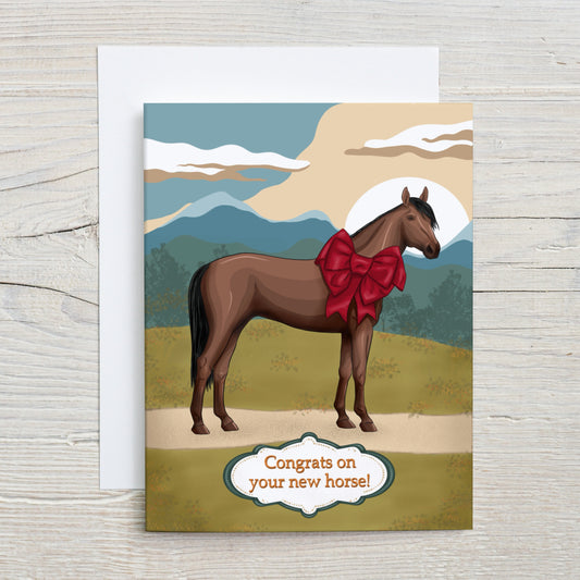 Congrats on your new horse! Greeting Card